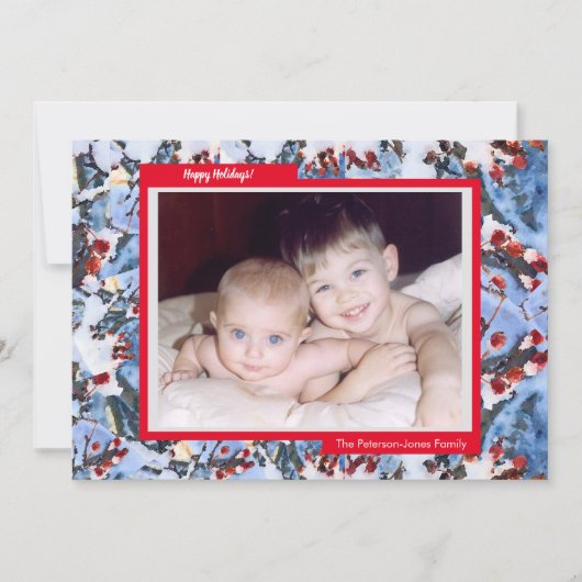 Carte de vacances photo Flat Crab Apple Berries (Devant)