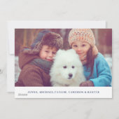 Carte de vacances photo | Fleurs d'hiver et oiseau (Dos)