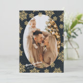 Carte de vacances photo Flocons de minuit (Debout devant)
