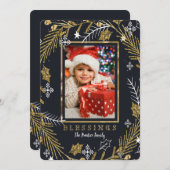 Carte de vacances photo florale classique (Devant / Derrière)