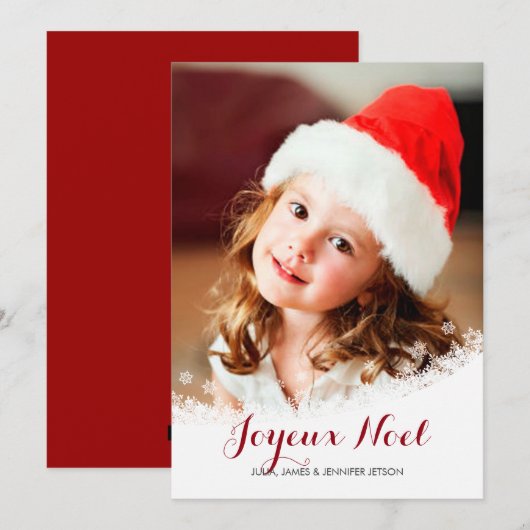 Carte de vacances Photo Flurry (Devant / Derrière)