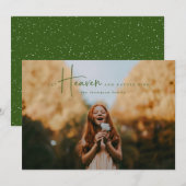 Carte de vacances photo forêt verte moderne (Devant / Derrière)