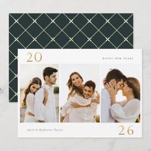 Carte de vacances photo Gold 2024 Nouvel An 3