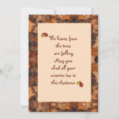 Carte de vacances photo Happy Fall Leaves (Dos)