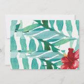 Carte de vacances photo Hibiscus rouge (Dos)