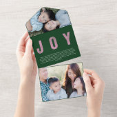 Carte de vacances photo JOIE colorée (Déchirure)