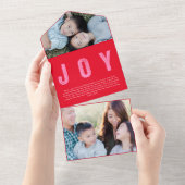 Carte de vacances photo JOIE colorée (Déchirure)