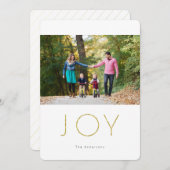 Carte de vacances photo JOIE Pailletée (Devant / Derrière)