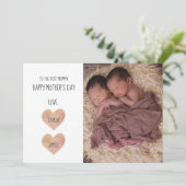 Carte de vacances photo Jour des mères Jumeaux (Debout devant)