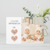 Carte de vacances photo Jour des mères Jumeaux (Debout devant)