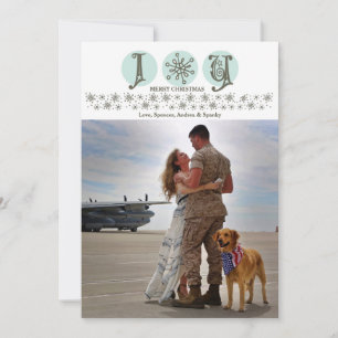 Carte de vacances photo Joy Snowflakes