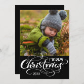 CARTE DE VACANCES PHOTO | Joyeuse fête de Noël (Devant / Derrière)