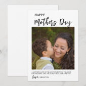 Carte de vacances photo Joyeuse fête des mères (Devant / Derrière)