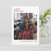 Carte de vacances photo Kwanzaa moderne (Debout devant)