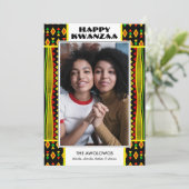 Carte de vacances photo Kwanzaa moderne (Debout devant)