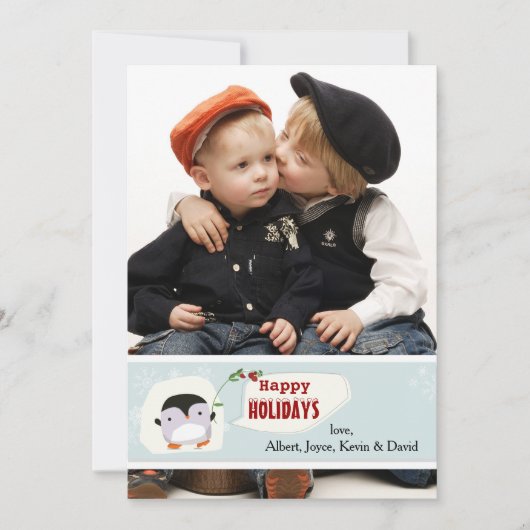 Carte de vacances photo Little Penguin (Devant)