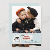 Carte de vacances photo Little Penguin (Devant / Derrière)