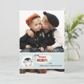 Carte de vacances photo Little Penguin (Debout devant)