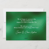 Carte de vacances photo Mariage de Noël marié (Dos)