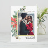 Carte de vacances photo Mariage marié et brillant (Debout devant)