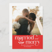 Carte de vacances photo Marié et Joyeux (Devant / Derrière)