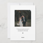 Carte de vacances photo Marié et Joyeux (Dos)