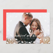 Carte de vacances photo MARIED AND BRIGHT (Devant / Derrière)