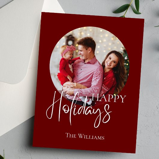 Carte de vacances photo minimaliste moderne