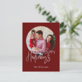 Carte de vacances photo minimaliste moderne (Debout devant)