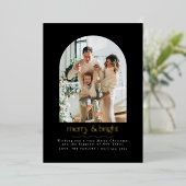 Carte de vacances photo moderne Black and Gold Foi (Debout devant)