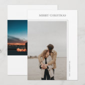 Carte de vacances photo moderne blanche minimalist (Devant / Derrière)