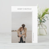 Carte de vacances photo moderne blanche minimalist (Debout devant)