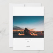 Carte de vacances photo moderne blanche minimalist (Dos)