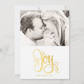 Carte de vacances photo moderne White Golden Joy (Devant)