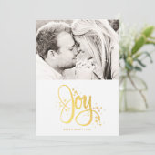 Carte de vacances photo moderne White Golden Joy (Debout devant)