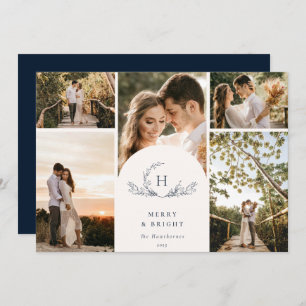 Carte de vacances photo Monogramme 5