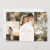 Carte de vacances photo Monogramme 5 (Devant)