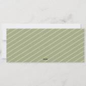 Carte de vacances photo monogramme rustique vert s (Dos)