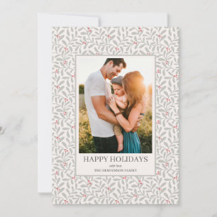 Carte de vacances photo motif gui dessiné à la mai
