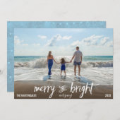 CARTE DE VACANCES PHOTO | Noël côtier de plage (Devant / Derrière)