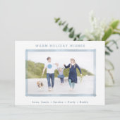 CARTE DE VACANCES PHOTO| Noël de la plage côtière (Debout devant)