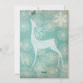 Carte de vacances photo Orange and Blue Snowflakes (Dos)