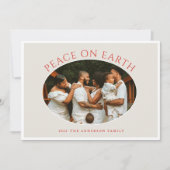 Carte de vacances photo Peace on Earth Red Cameo (Devant)