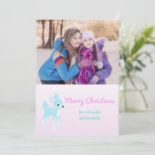 Carte de vacances photo personnalisée de Deer vint (Debout devant)