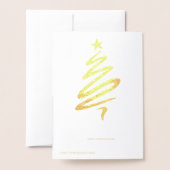 Carte de vacances photo personnalisée Real Gold Fo (Derrière avec enveloppe)