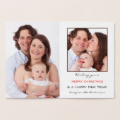 Carte de vacances photo personnalisée Real Gold Fo (Intérieur)