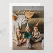 Carte de vacances photo personnalisée simple et mo (Devant / Derrière)