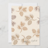 Carte de vacances photo Pine Cones (Dos)