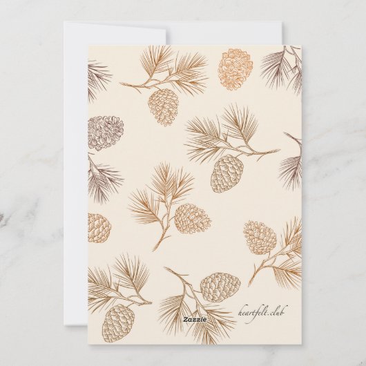 Carte de vacances photo Pine Cones (Dos)