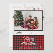 Carte de vacances photo Plaid Buffalo rouge et noi (Devant)